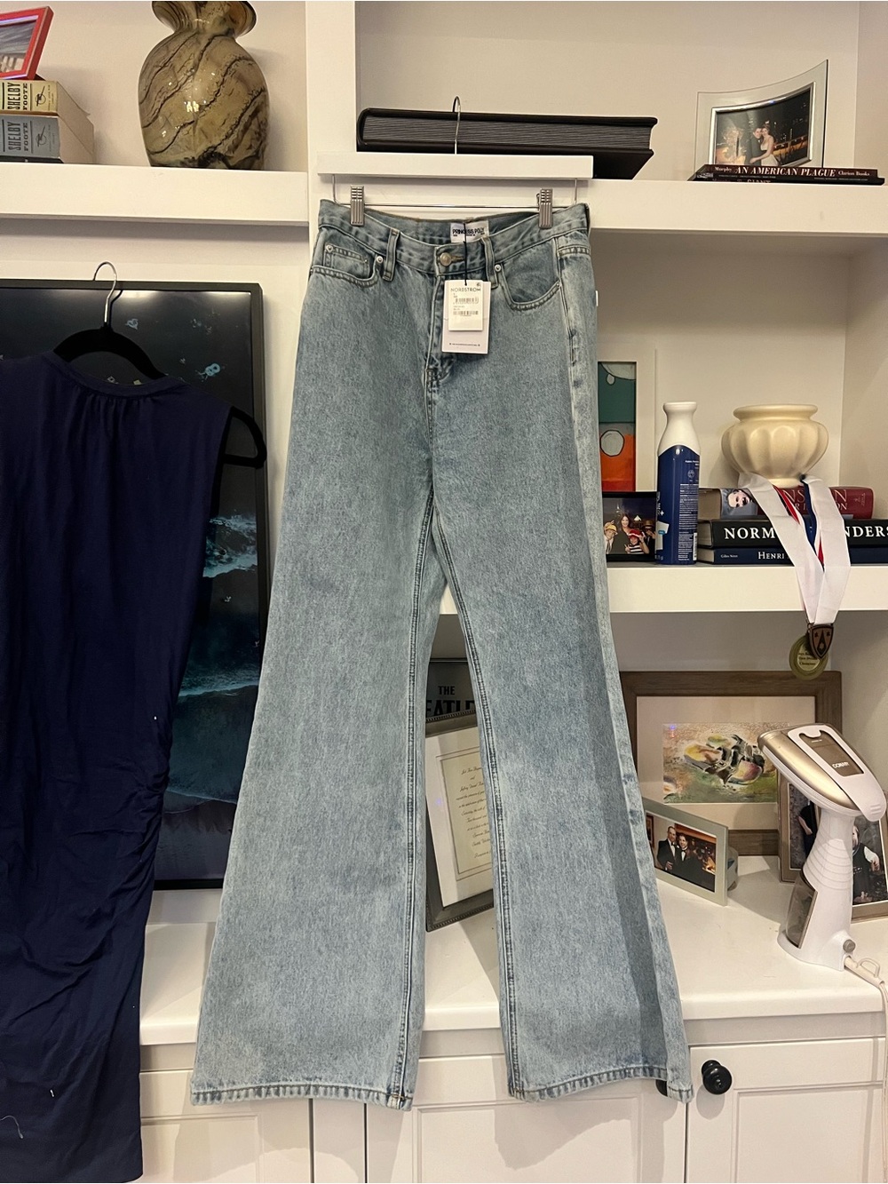 Princess Polly Light Blue Flare Jeans